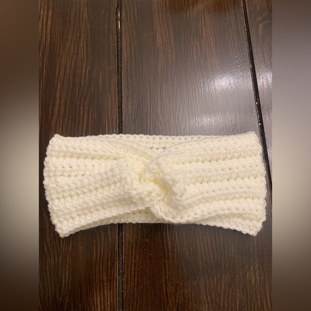Handmade Cozy Cream Chrochet Headband